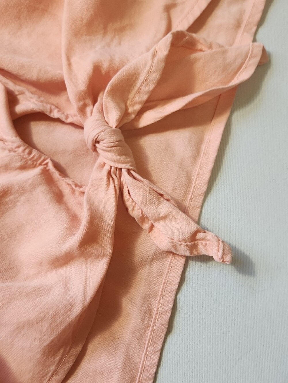cloth & stone Blush Pink Button-Front Tie Hem Shirt - Picture 6 of 13